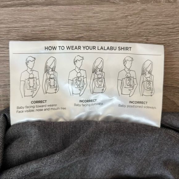 Lalabu Soothe Shirt Gray Babywearing Tank Top Built In Nursing Bra Women's Sz XS - Picture 7 of 9